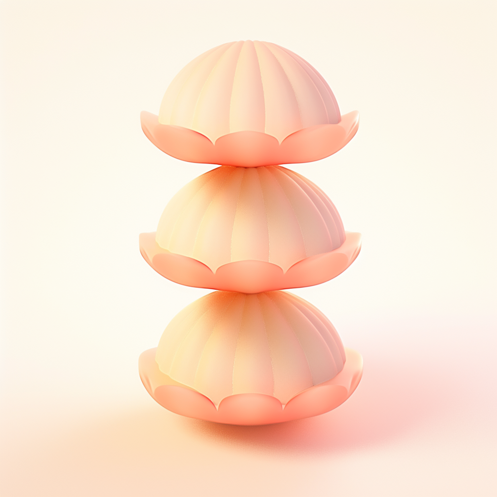 A Cute Cockle Food in 3D