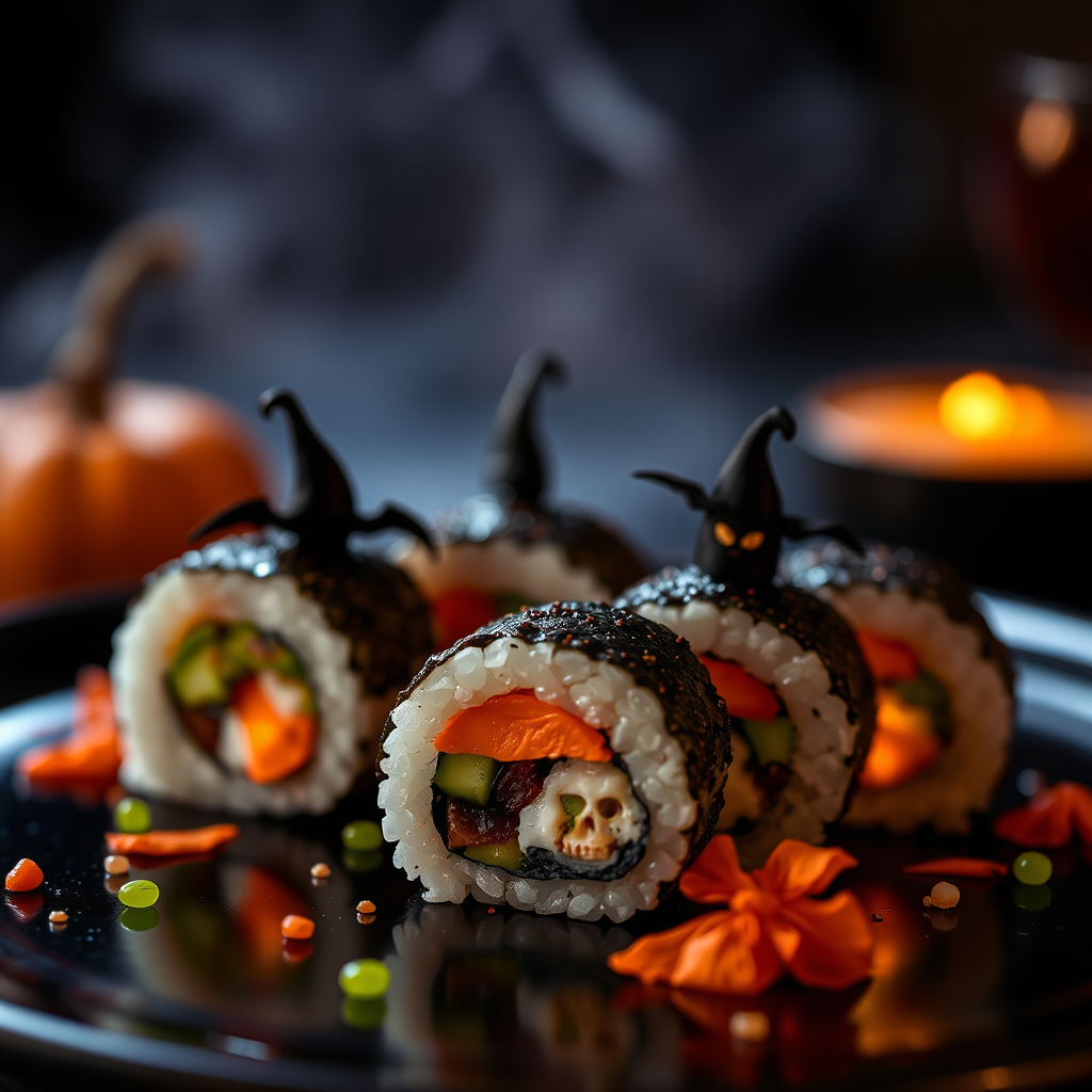 A Cute Halloween Sushi Party for Kids