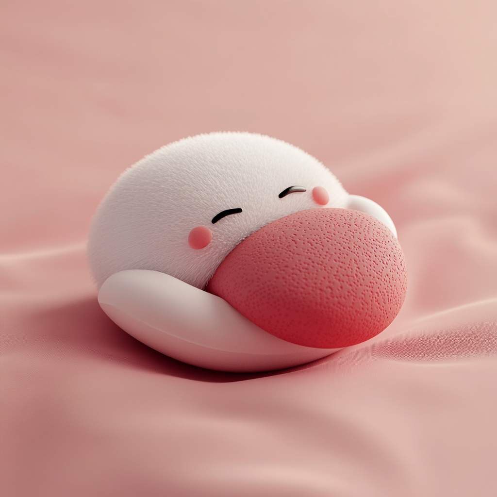 A Cute Melatonin Pill Sleeping Comfortably