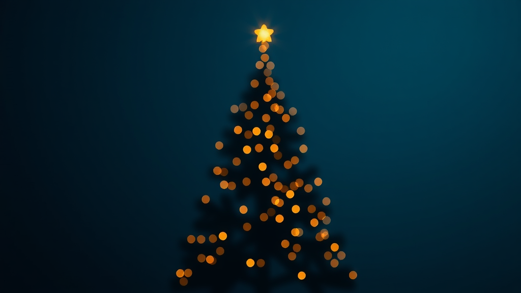 A Dark, Abstract Triangle Christmas Tree