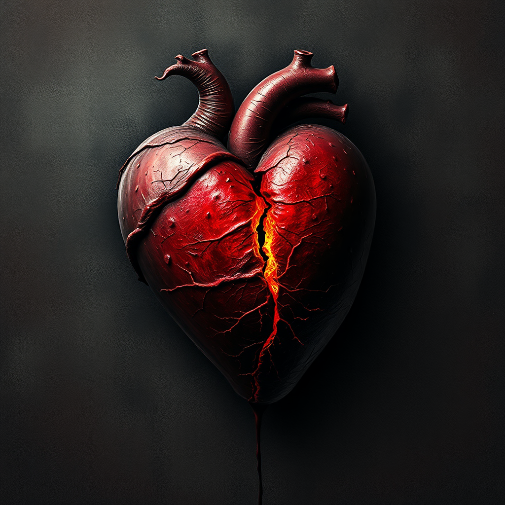 A Dark, Broken Heart on a Song Cover