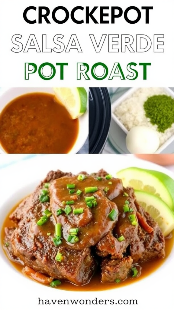 A Delicious Crockpot Pot Roast Collage