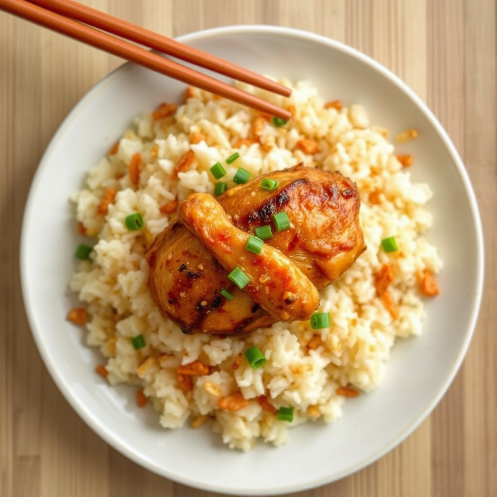 A Delicious Plate of Chicken Fried Rice.