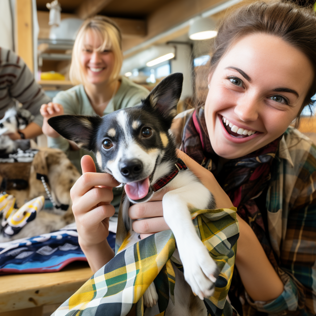 A Designer and Cat in Cluttered Workshop