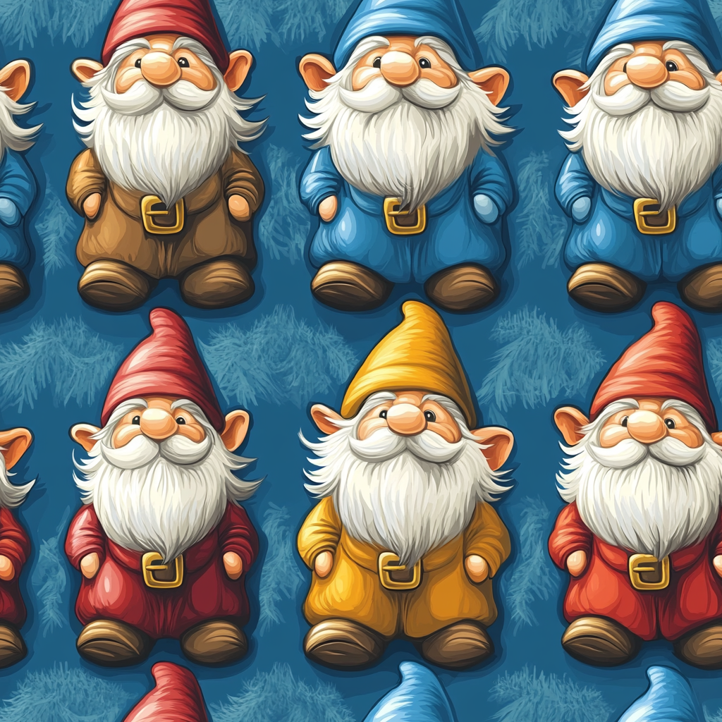 A Detailed Christmas Gnomes Background Tile Pattern