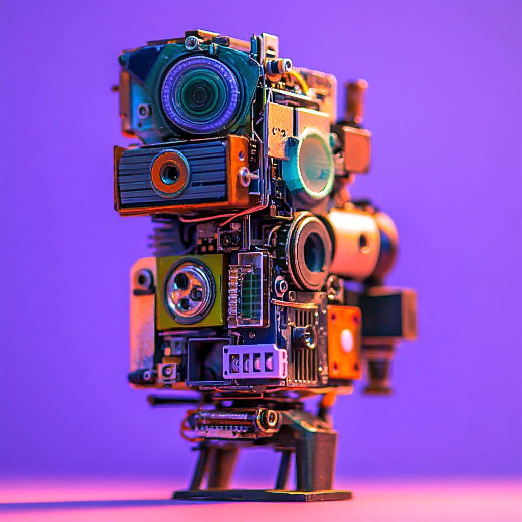 A Detailed Toy Crafted from Old Electronics