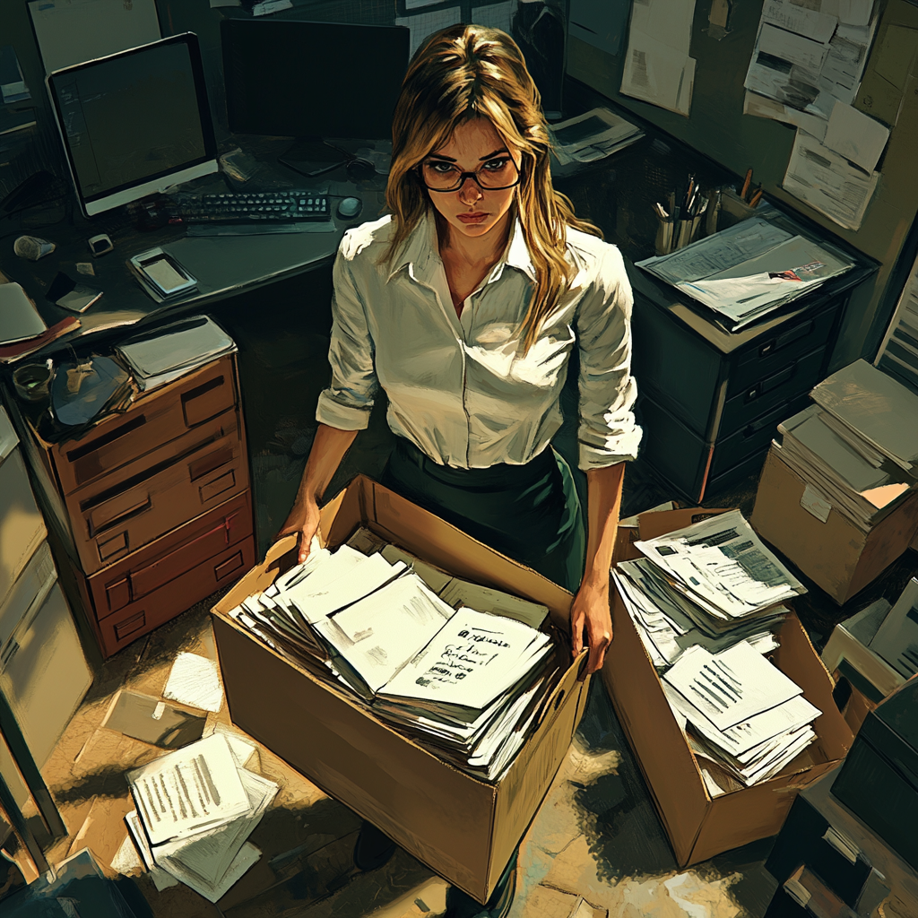 A Determined Bookkeeper in a Cluttered Office