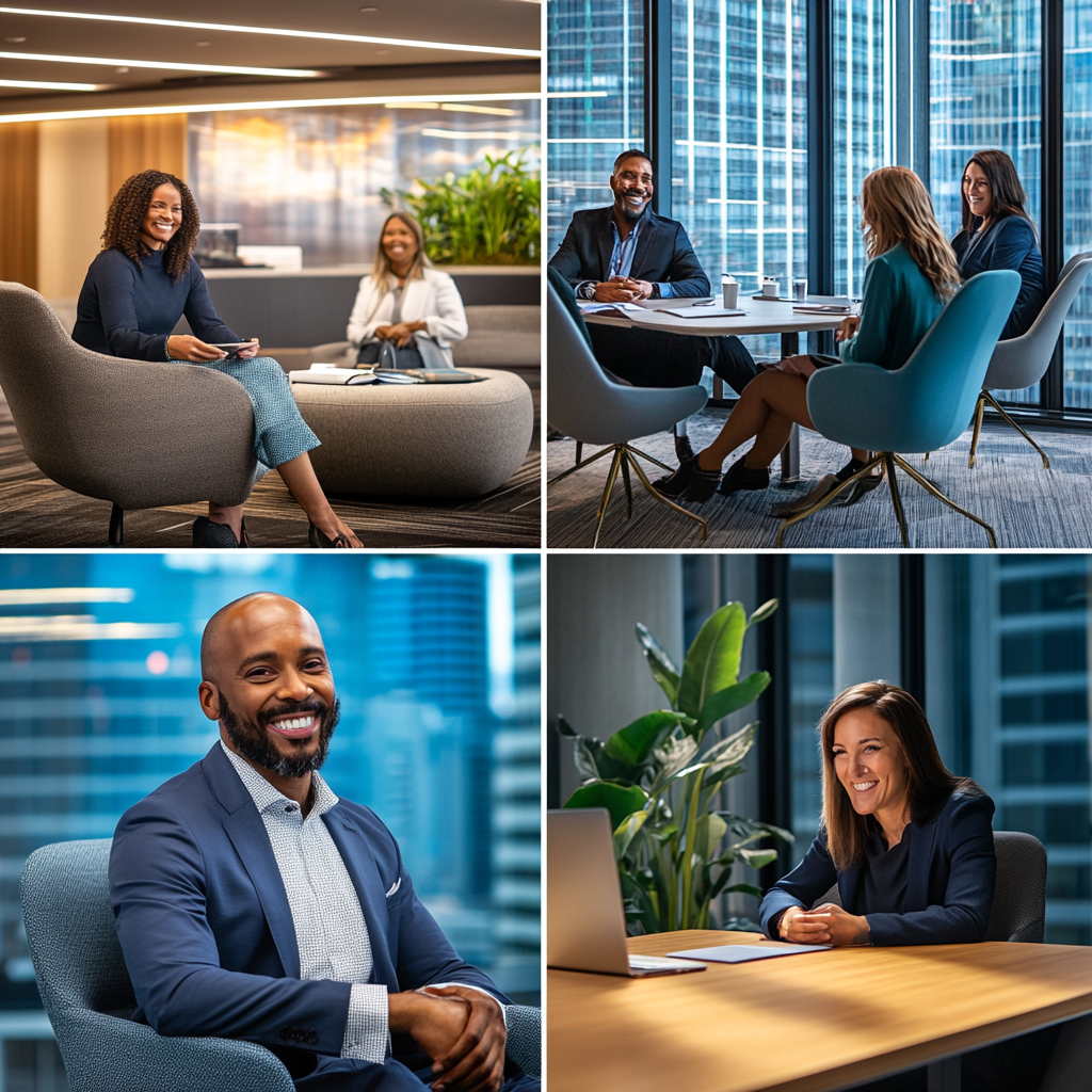 A Diverse Team in a Modern Conference Room