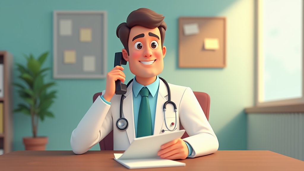 A Doctor Taking Notes in His Office