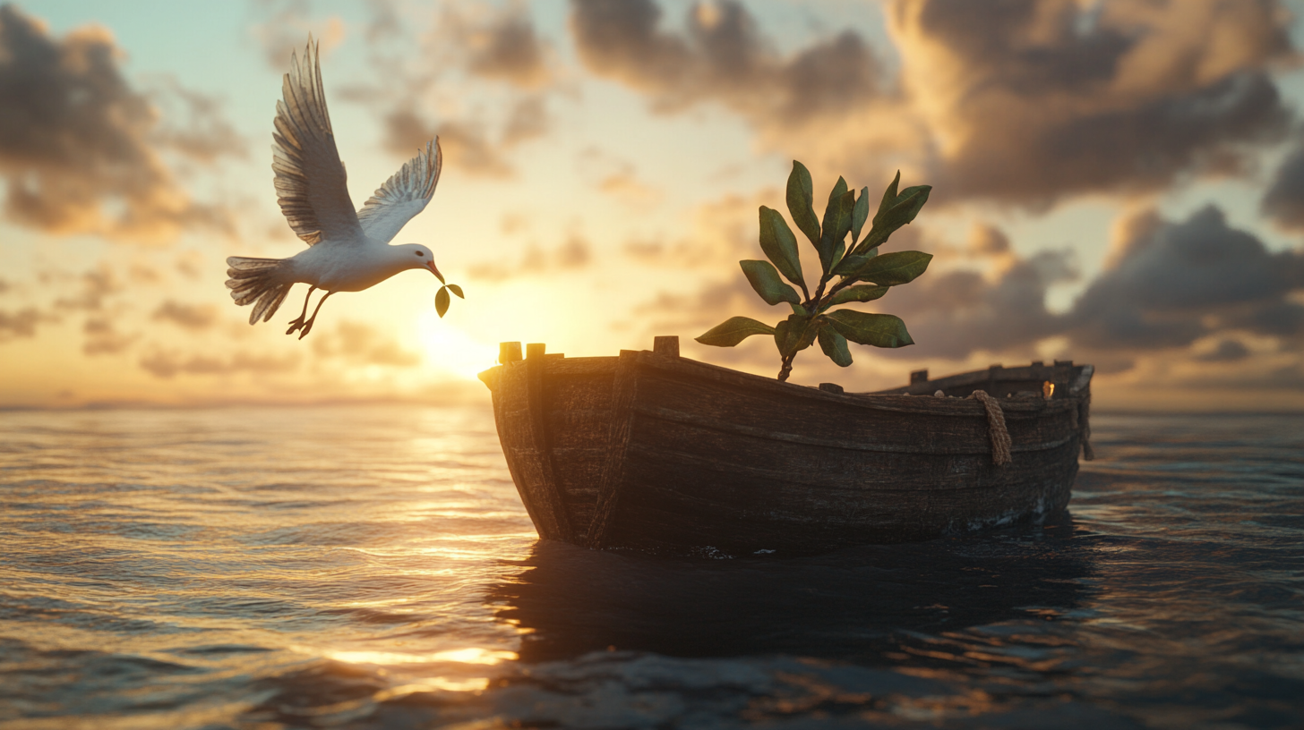 A Dove Brings Hope to Noah's Ark