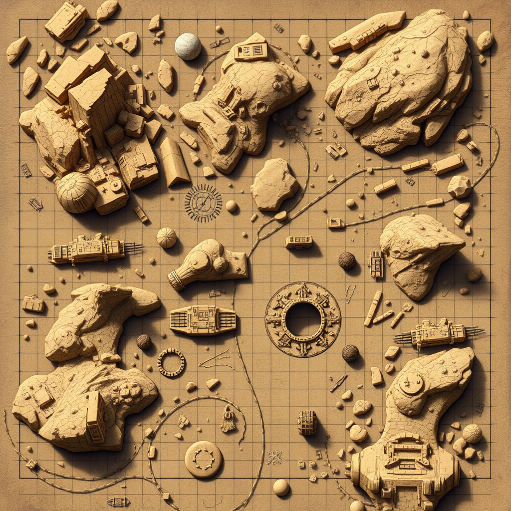 A Dungeons and Dragons Battle on Desert Planet