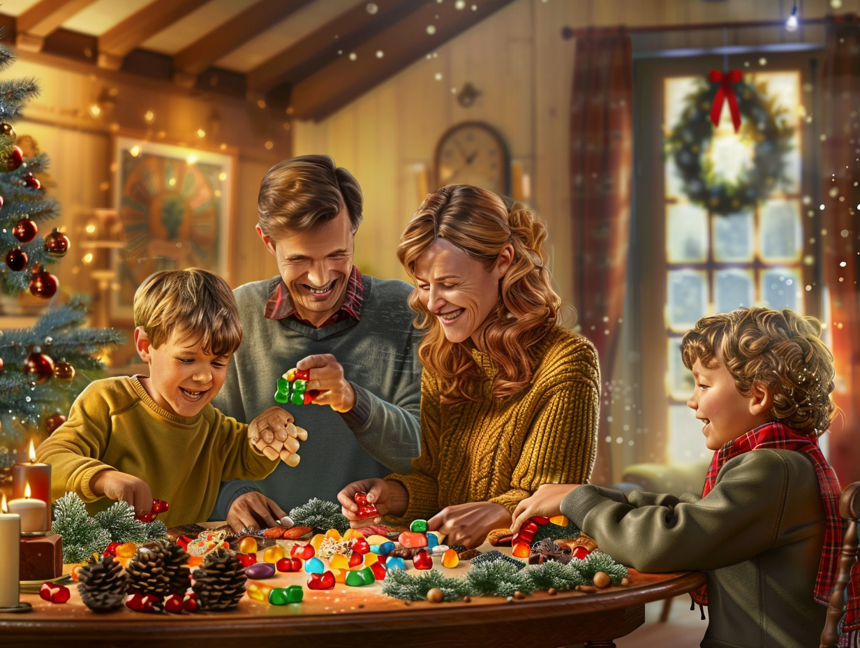 A Family Enjoying Sugar-Free Holiday Treats Together