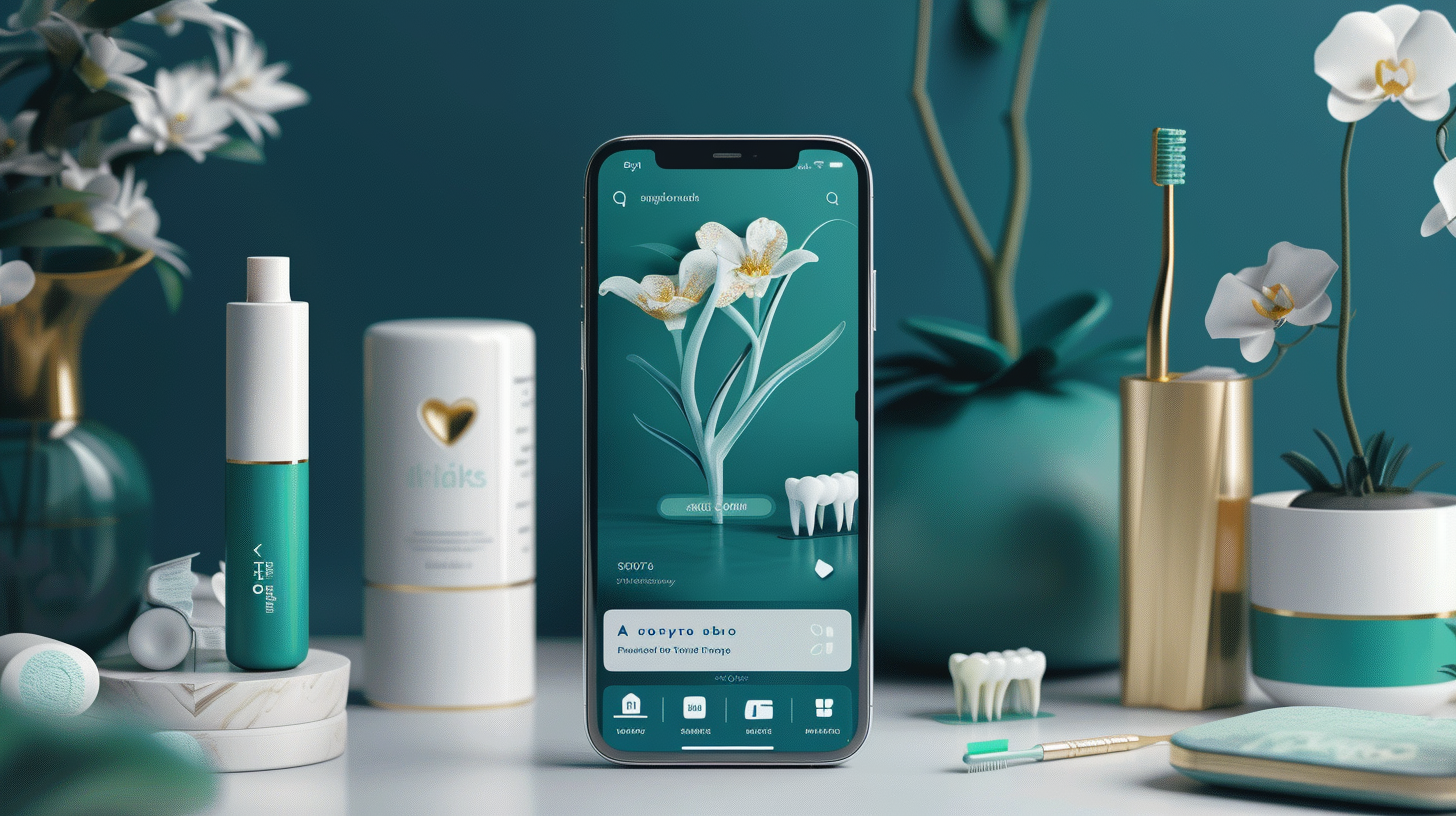 A Fancy Tooth Care App Design with Bright Colors