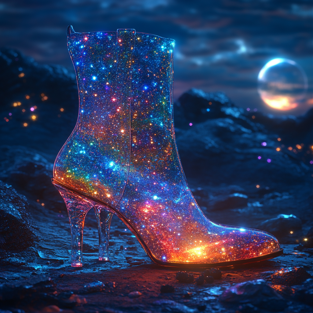 A Fantasy Cosmic Shoe Glows in Galaxy