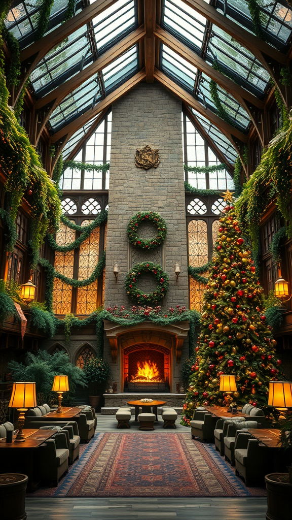 A Festive Hufflepuff Greenhouse Common Room