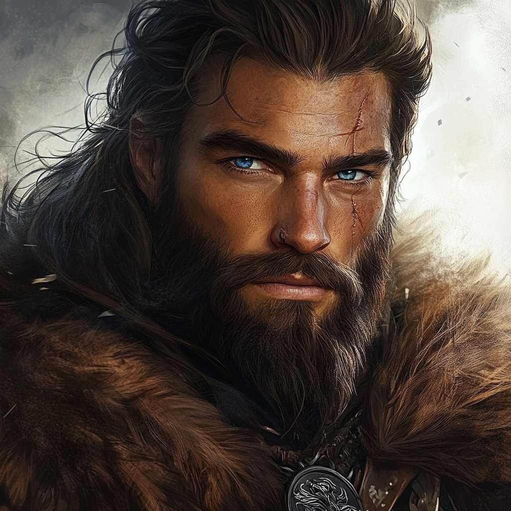 A Fierce Kind Male Barbarian in Fantasy Medieval