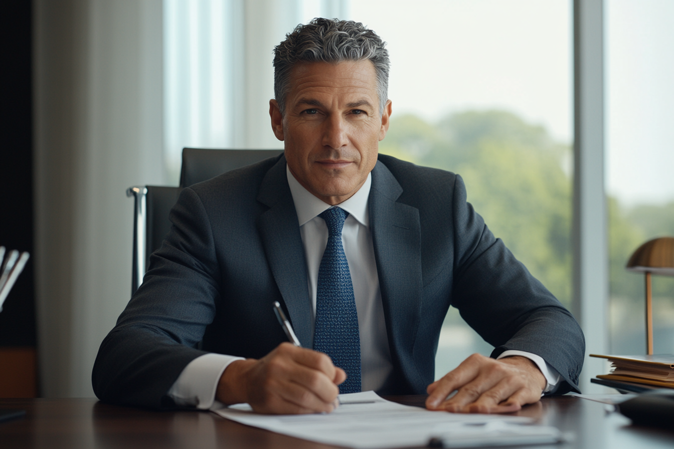 A Financial Advisor at Desk