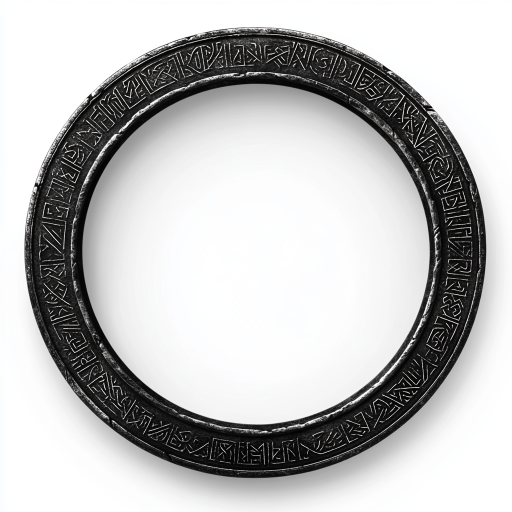 A Flat Black Circle with Dwarvish Runes