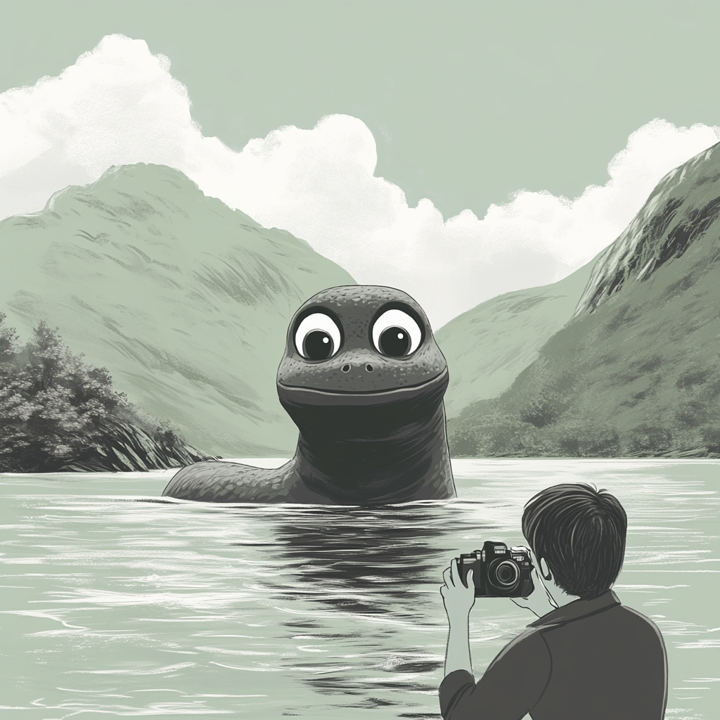 A Friendly Loch Ness Monster Surprises Photographer