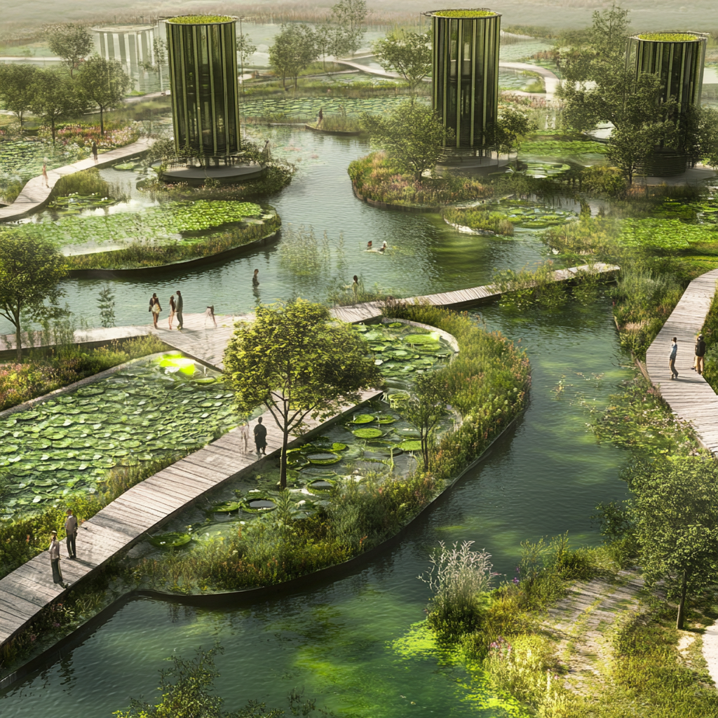 A Futuristic, Sustainable Site: Carbon-Neutral Masterplan Vision