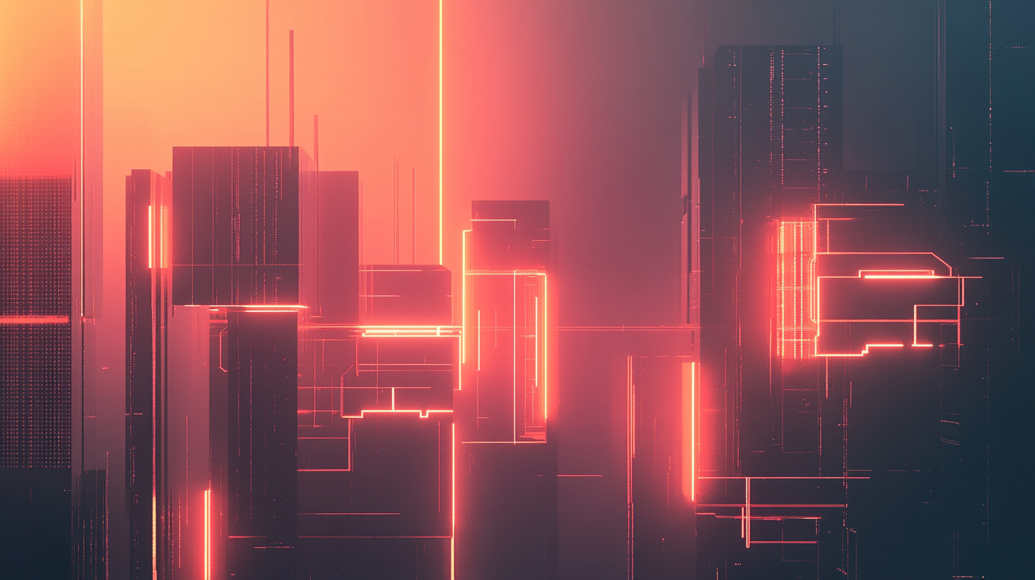 A Futuristic City Powered by Glowing Transformers