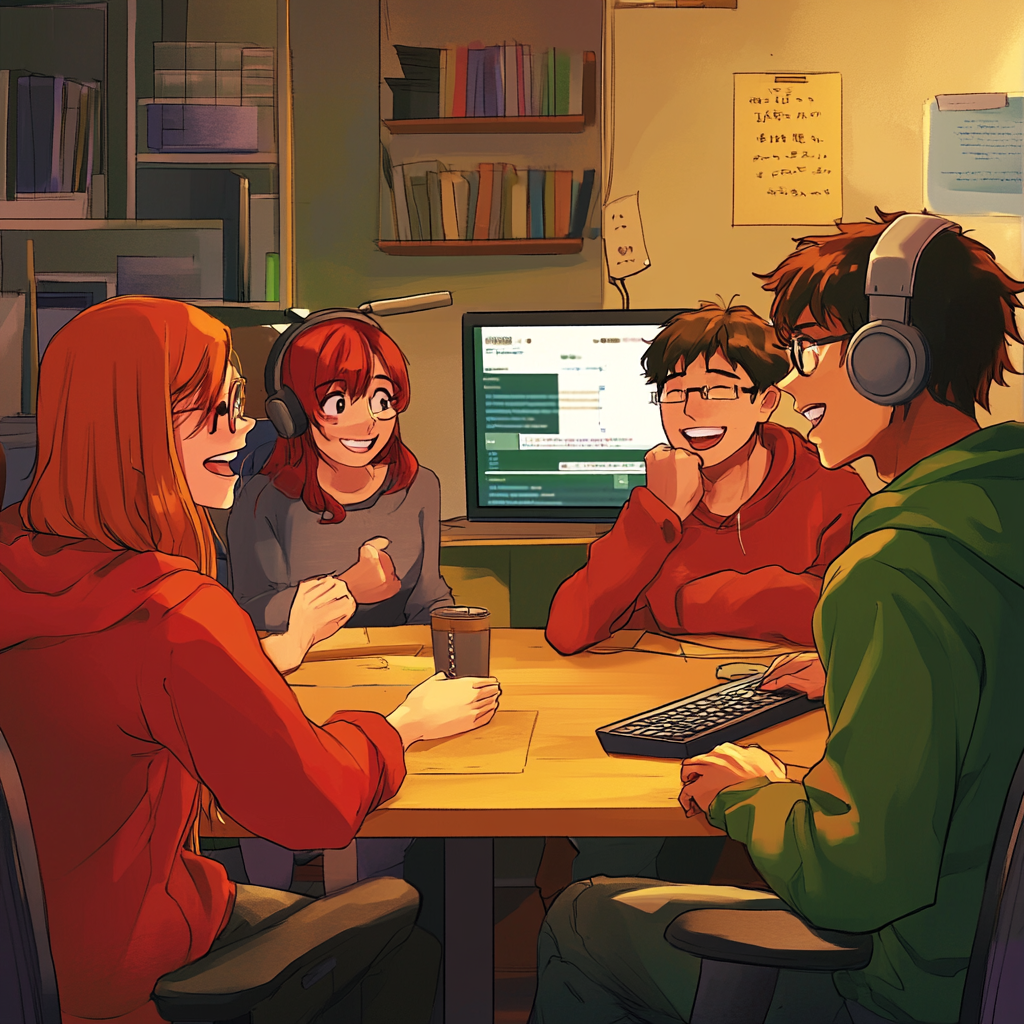 A Group of Young Adults Enjoying OpenChat