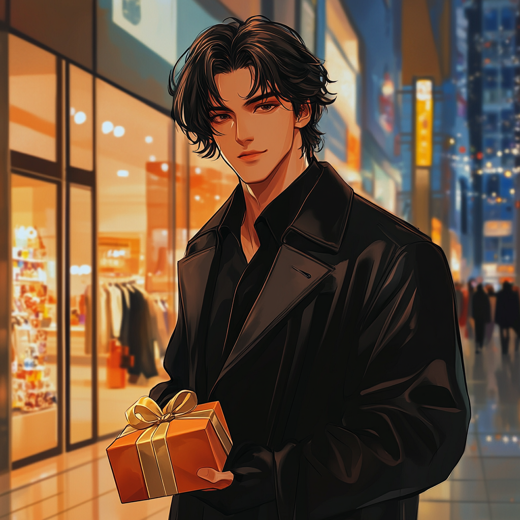 A Handsome Man in Manhwa Style Fashion Portrait