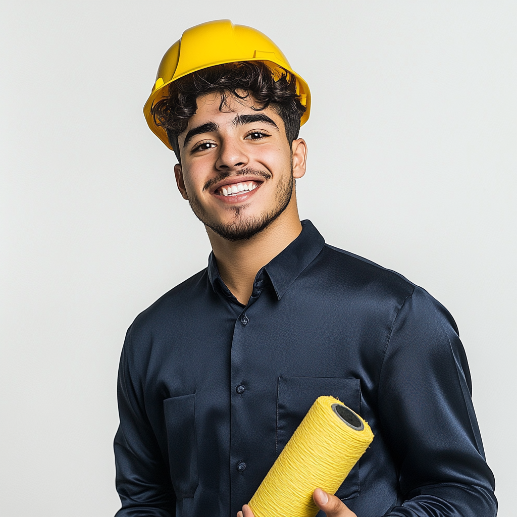 A Happy Puerto Rican Man Poses with Roller