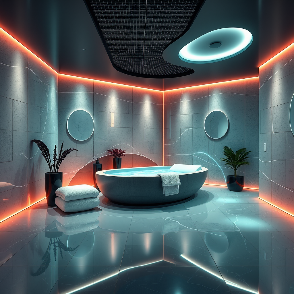 A Hi-Tech Style Spa Concept Poster Layout