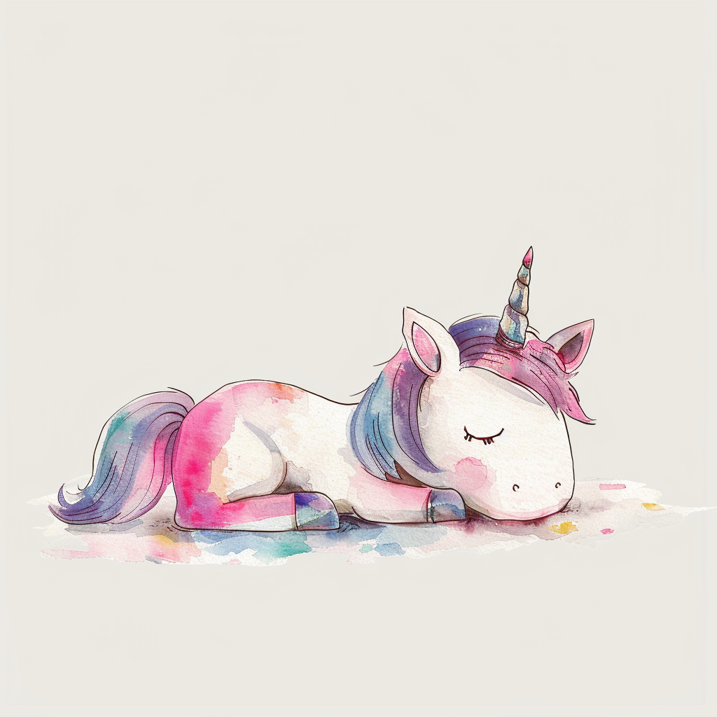 A Little Unicorn in Dreamy Pastel