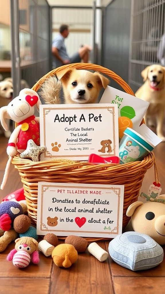 A Loving Basket of Pet Care for Adoption