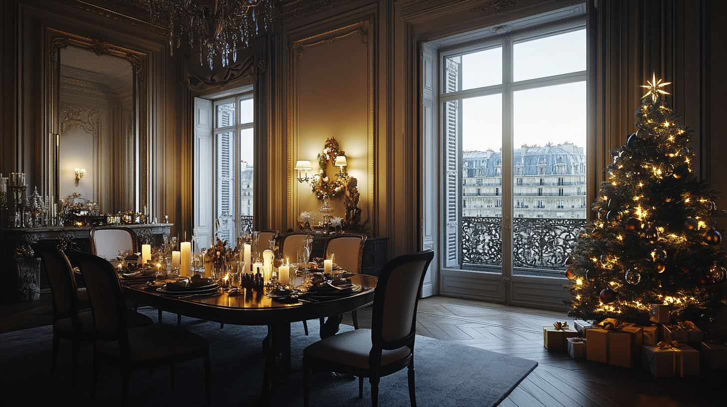 A Luxurious Parisian Christmas Evening by Charles Zana