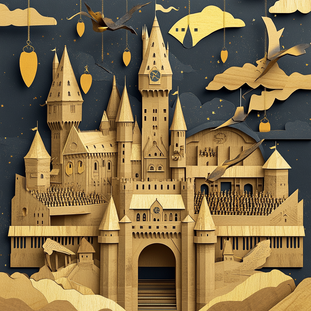 A Magical Quidditch Event in Paper-cut-out Design