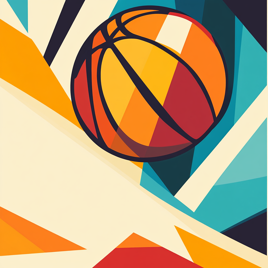 A Minimalist Geometric School Sports Poster