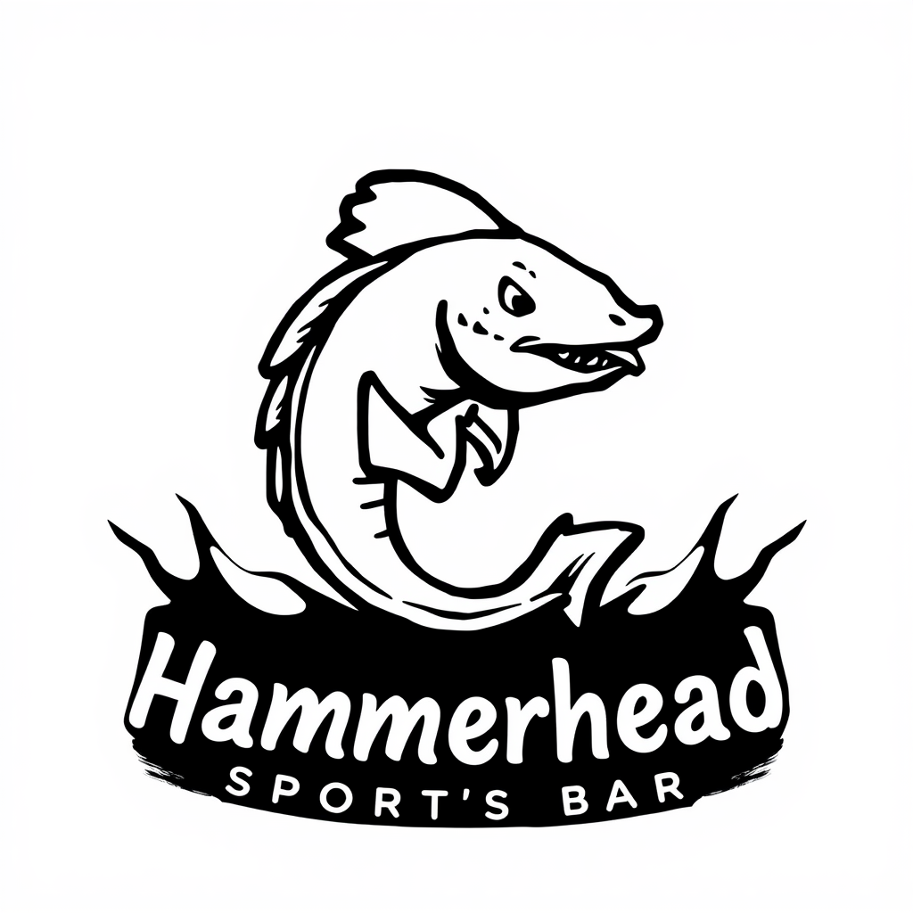 A Minimalist Logo for Hammerhead Sports Bar