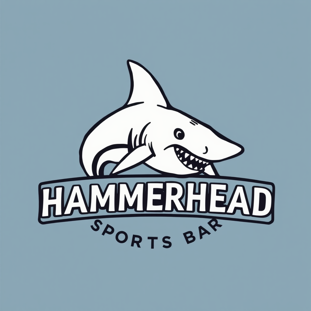 A Minimalist Logo for Hammerhead Sports Bar
