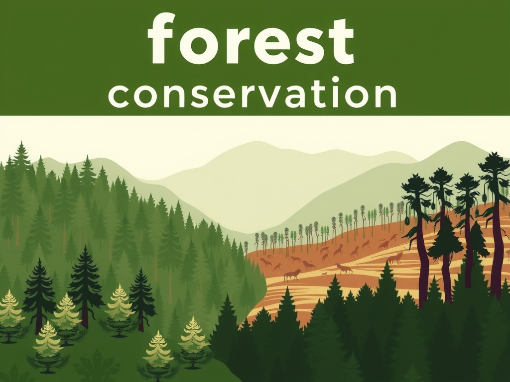 A Minimalistic Forest Conservation Poster