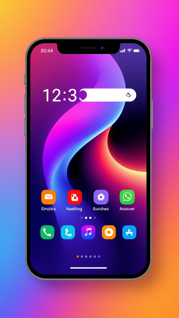A Modern, Colorful Smartphone App Design UI