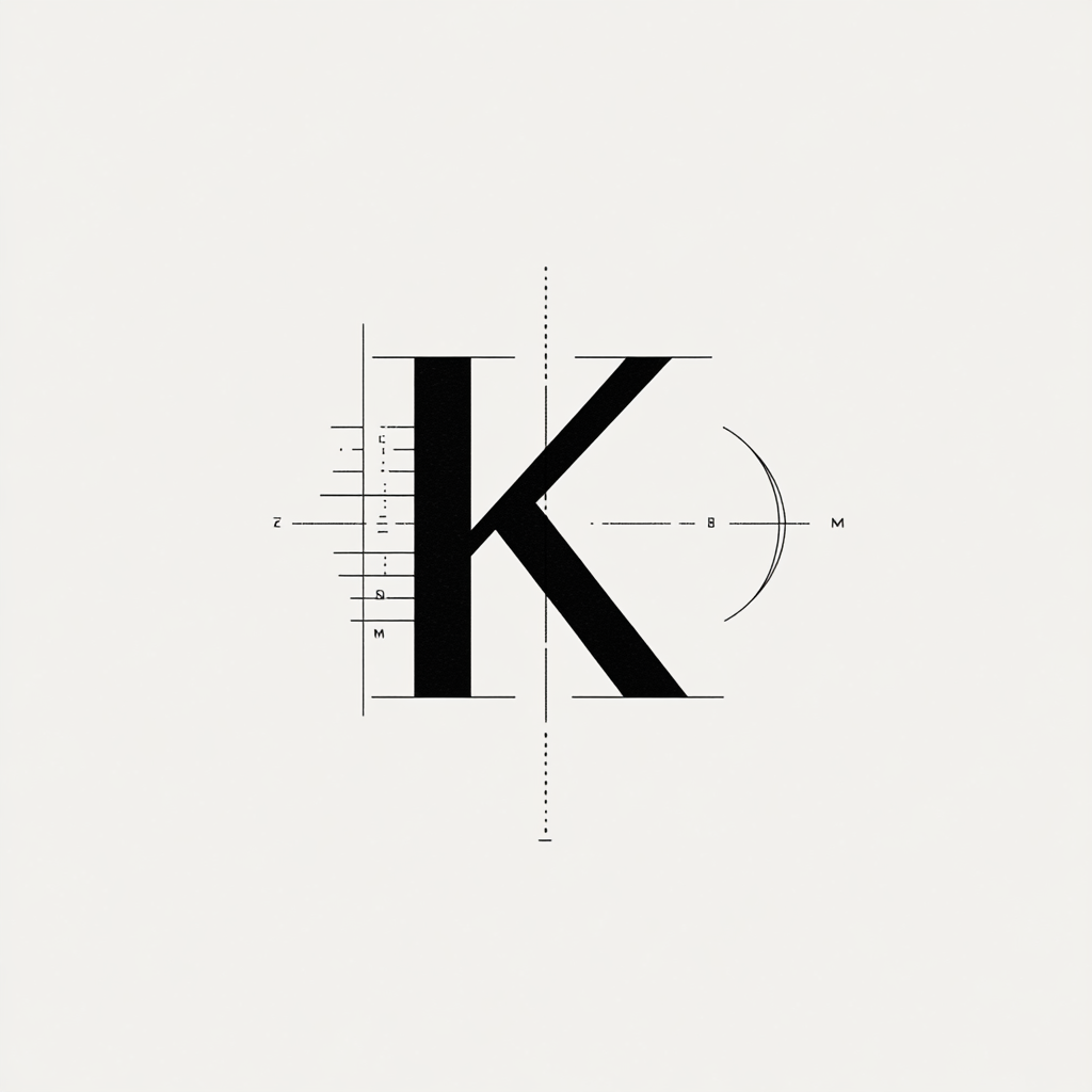 A Modern 'K' Symbol with Mathematical Touch