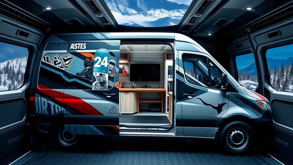 A Modern Burton Snowboards Mercedes Sprinter Van Design