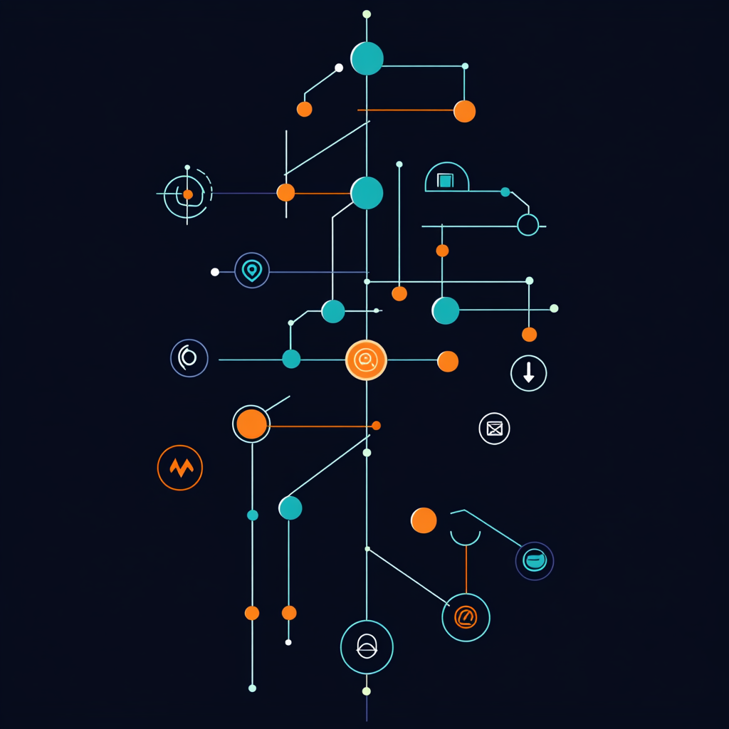 A Modern Decision Model on Dark Blue Background