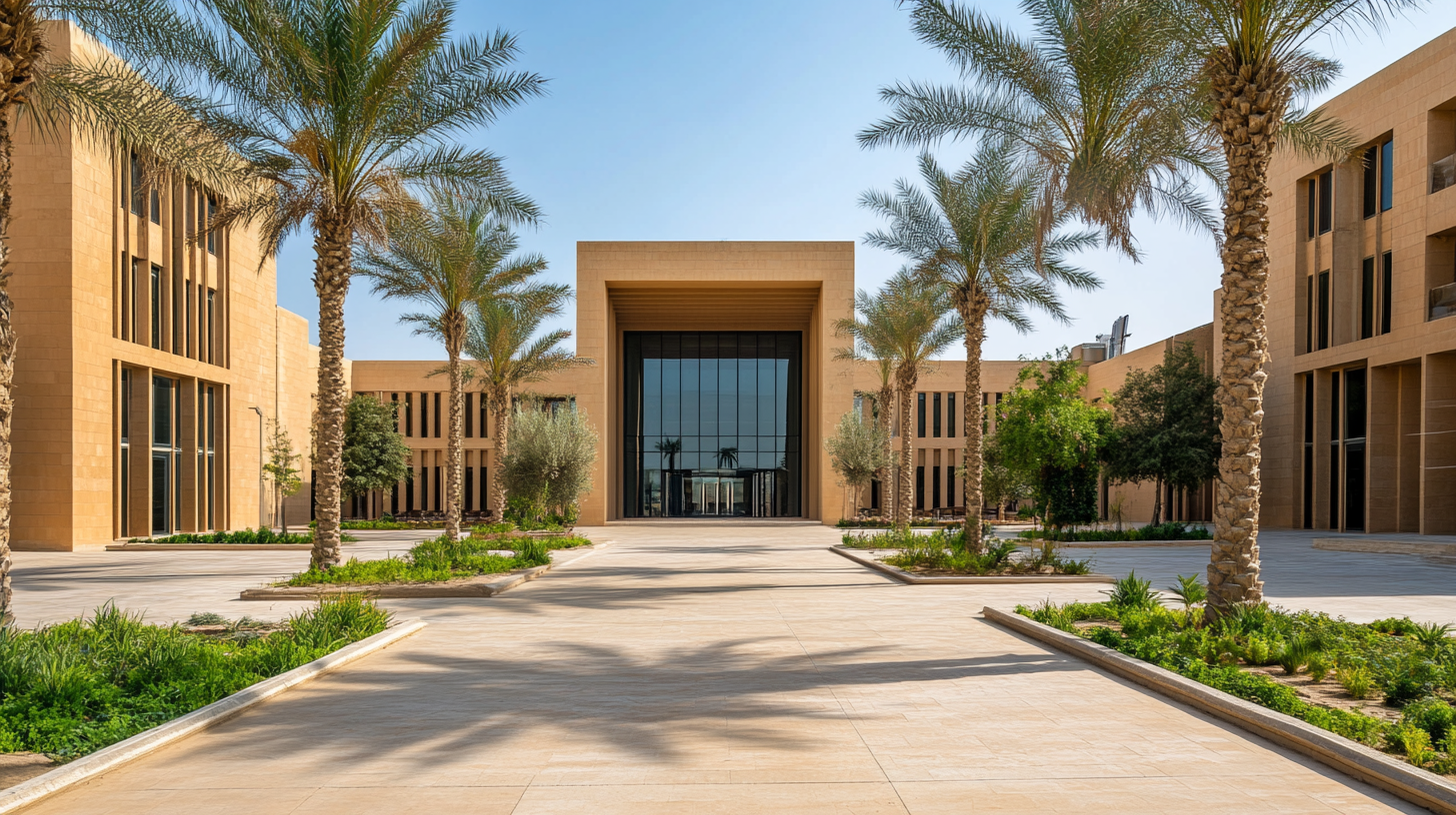 A Modern Saudi Administration Building with Sandy Colors