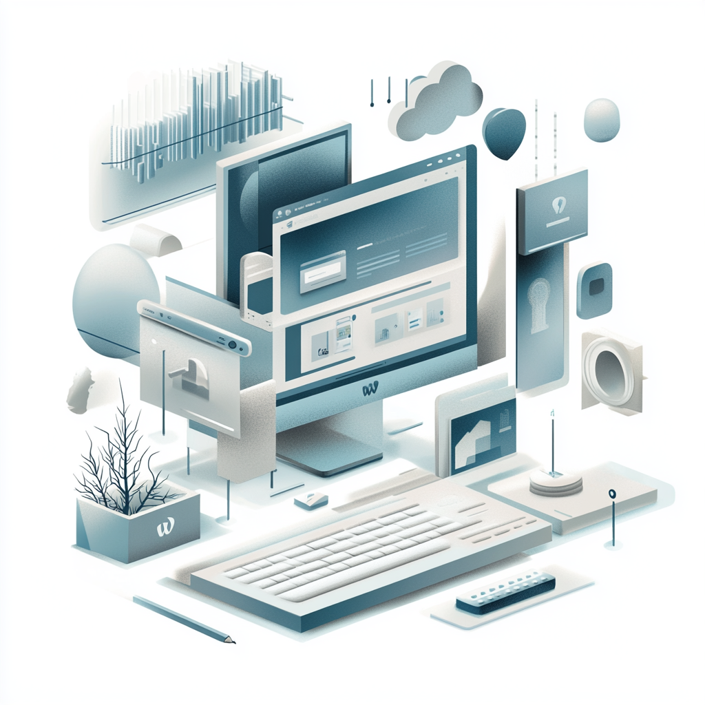 A Modern WordPress Website Setup Illustration