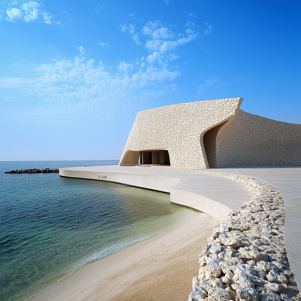 A Monumental Tourist Center in Kuwait's Beach