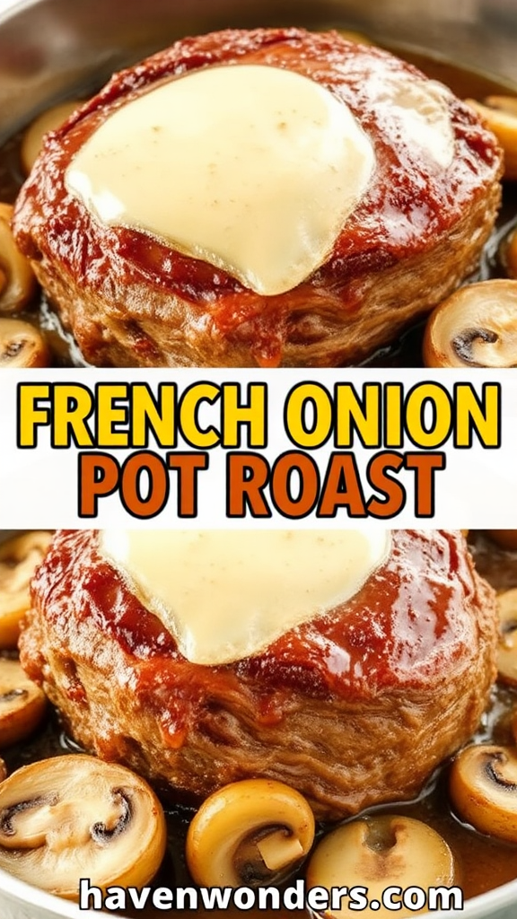 A Mouthwatering French Onion Pot Roast Collage