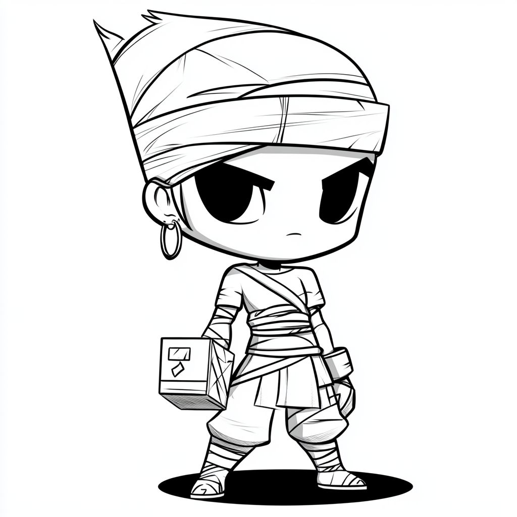 A Mummy Character from Brawl Stars Style