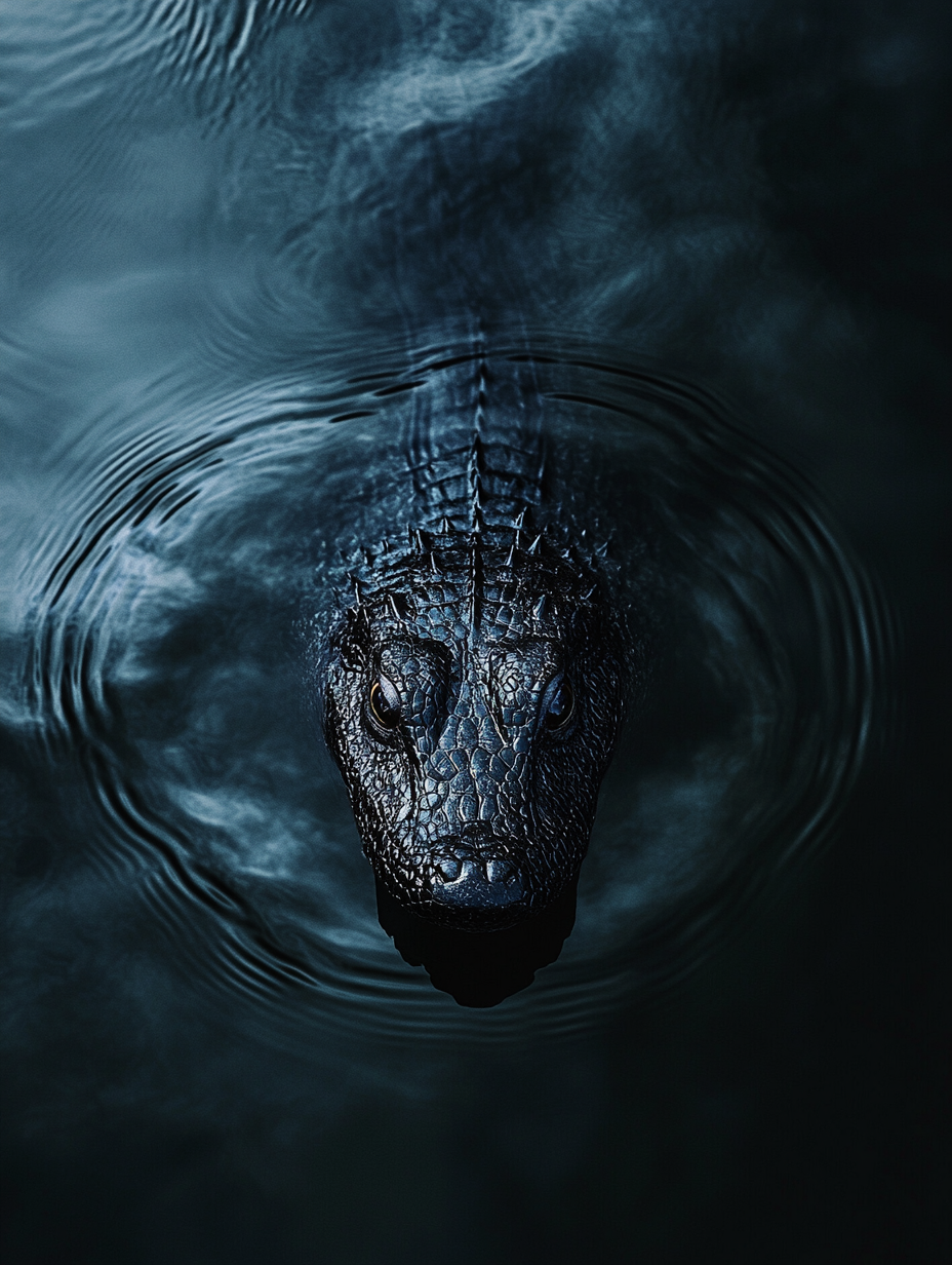 A Mysterious Scaly Creature Lurking in Dark Waters