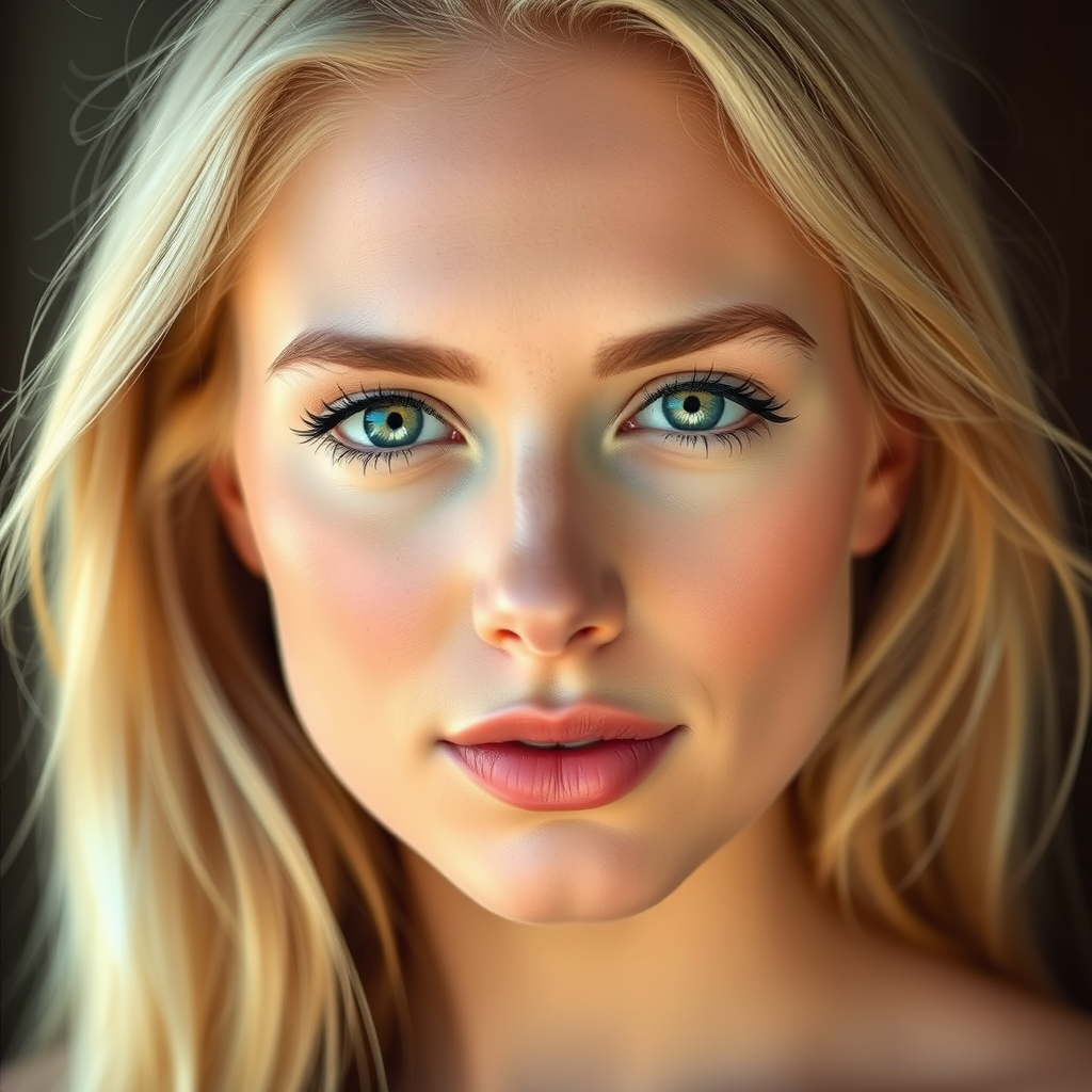 A Natural, Blonde Woman's Stunning Beauty