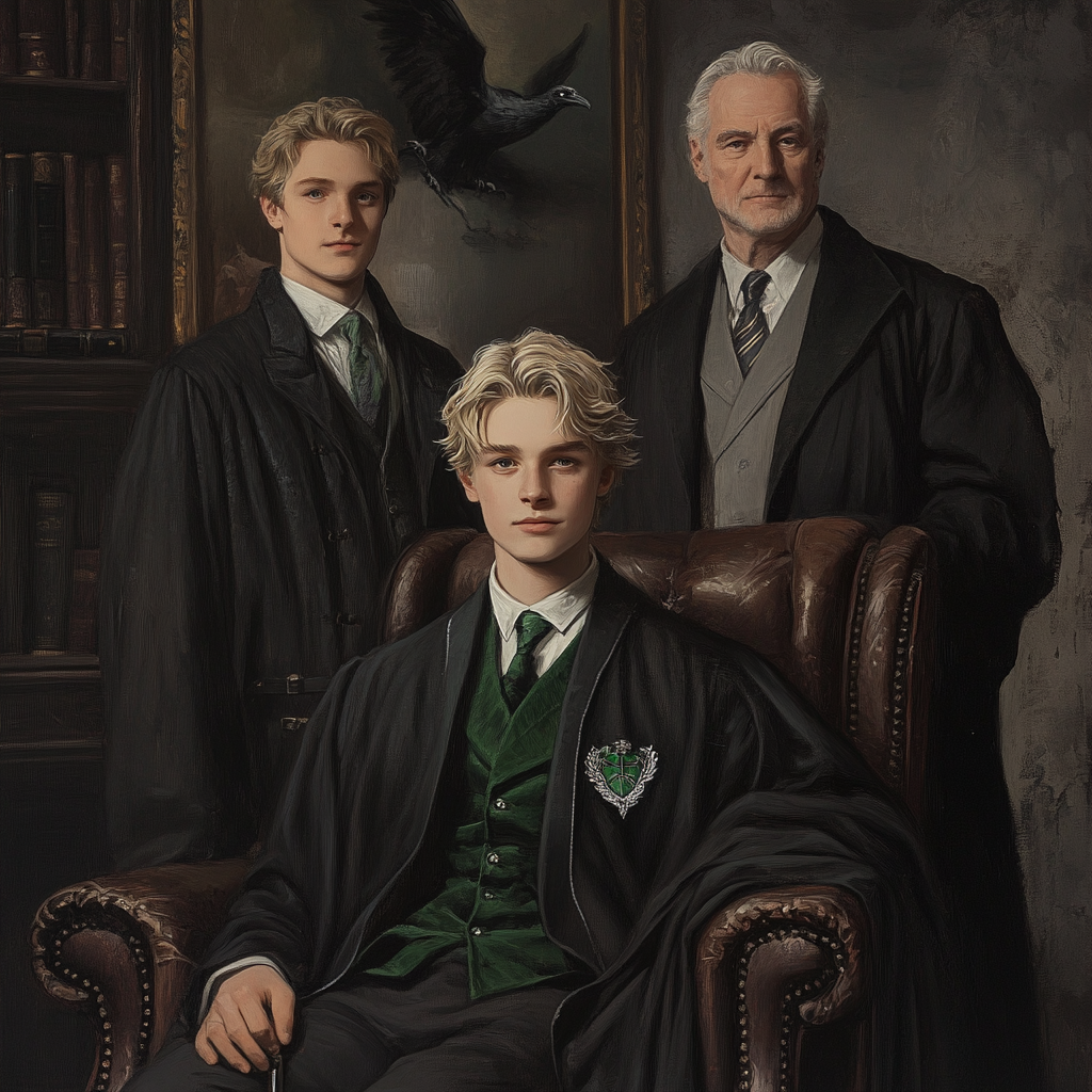 A Noble Family Portrait in an Elegant Setting