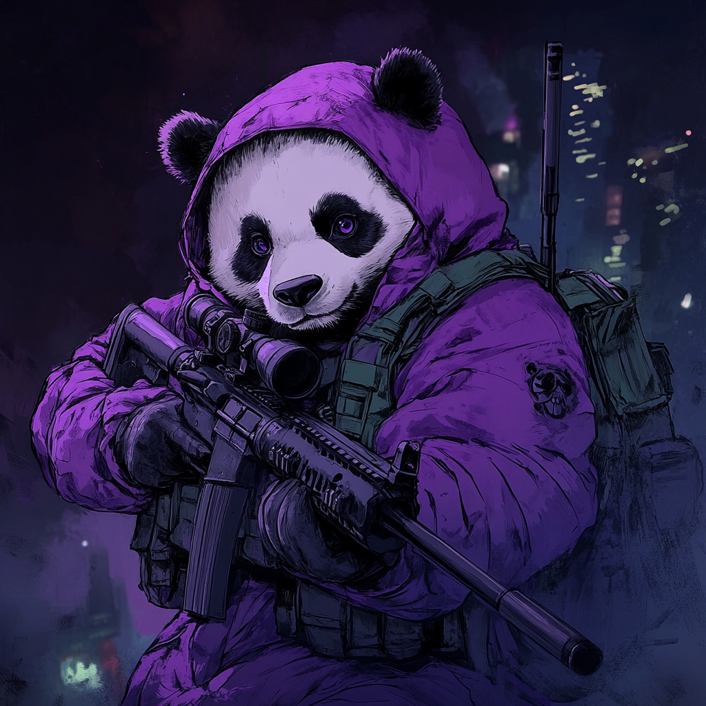 A Panda in a Purple Hoodie on Spec Ops